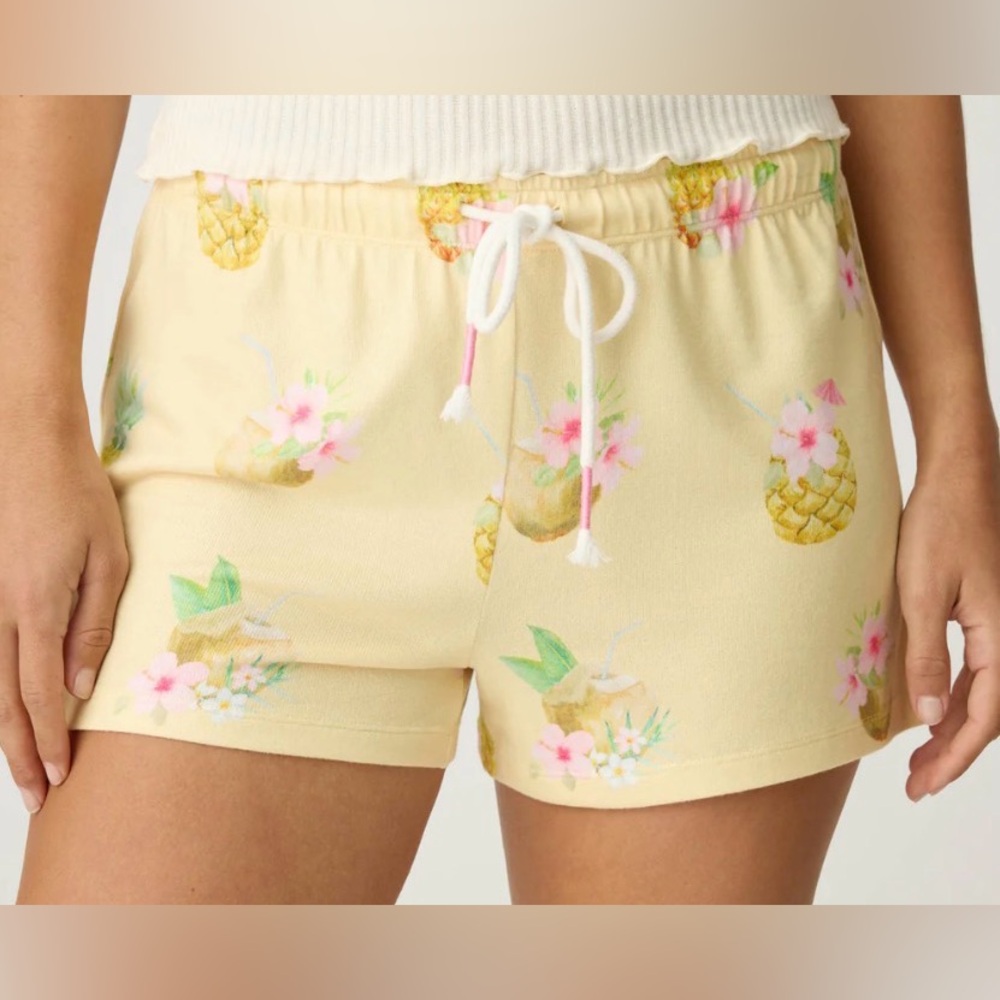 NWT - PJ Salvage - Aloha Hour Shorts - Yellow Pineapple Print - Women's Medium